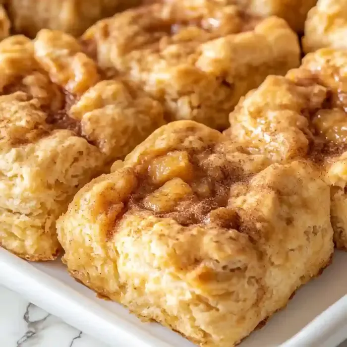 Sweet potato butter swim biscuits, golden brown with cinnamon, on marble.