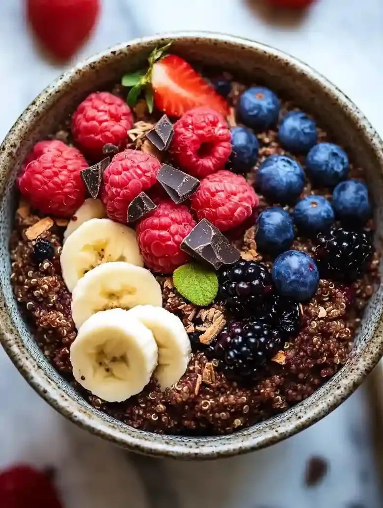 Chocolate Quinoa Breakfast Bowl