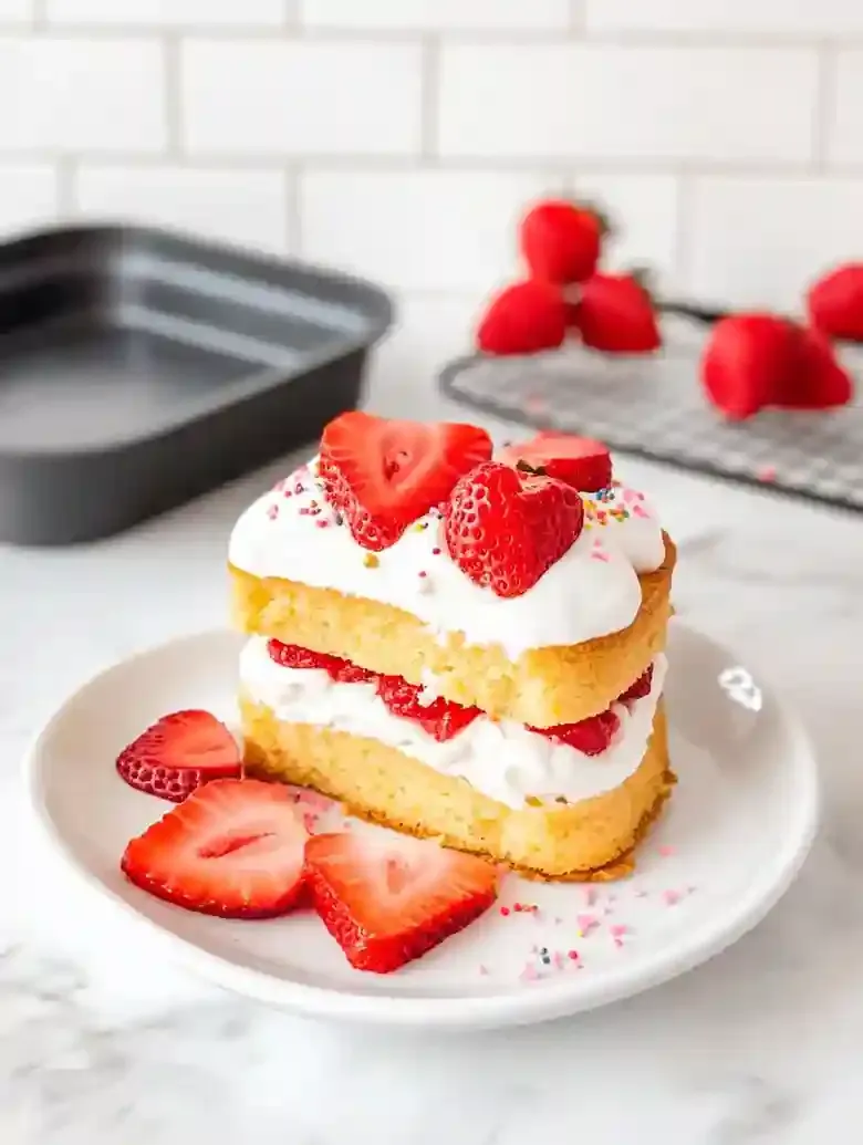Heart Shaped Strawberry Shortcake