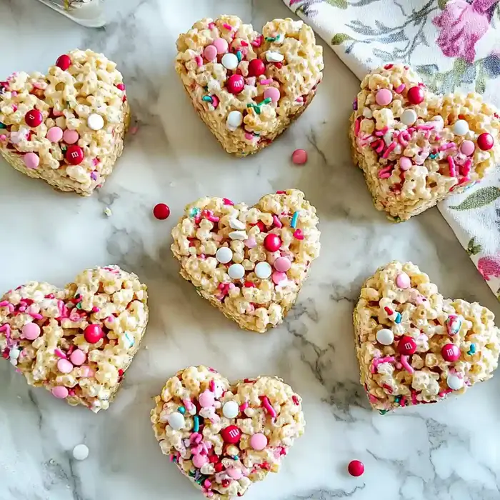 Heart Shaped Valentine Rice Krispie Treats