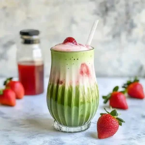 Iced Strawberry Matcha Latte