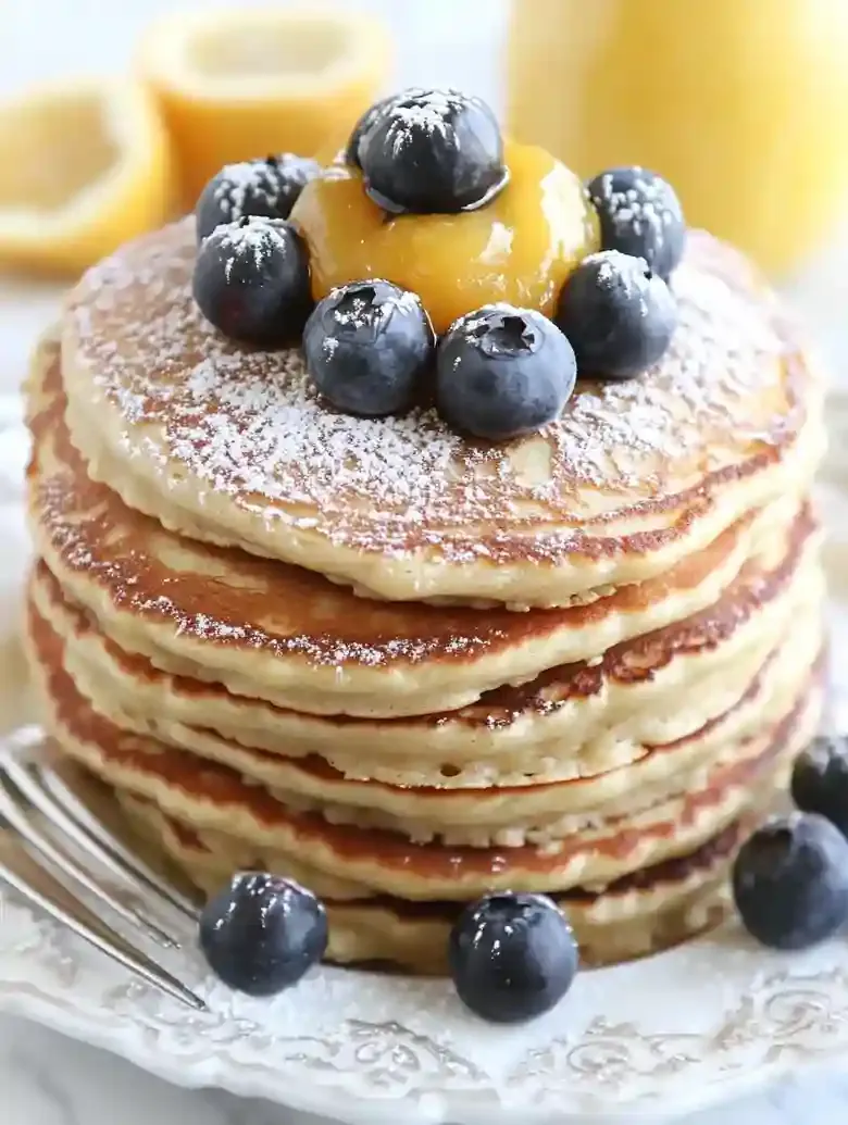 Lemon Poppyseed Ricotta Pancakes