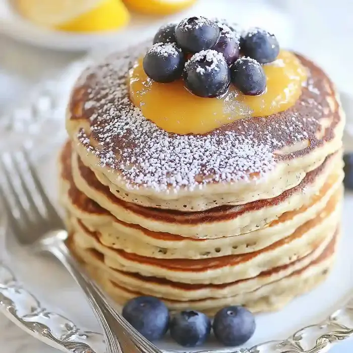 Lemon Poppyseed Ricotta Pancakes