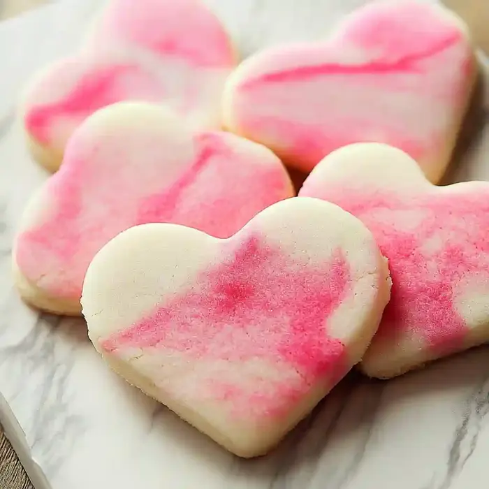 Marbled Valentine Sugar Cookies