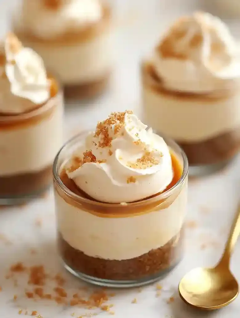 no bake salted caramel cheesecake cups