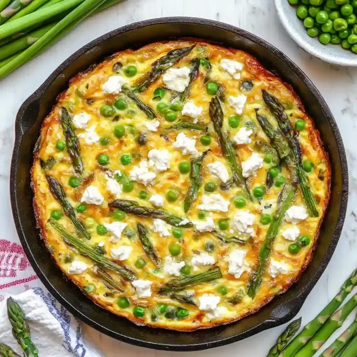 Asparagus Frittata with Peas and Feta