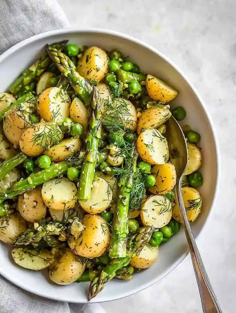 Asparagus Potato Salad with Peas