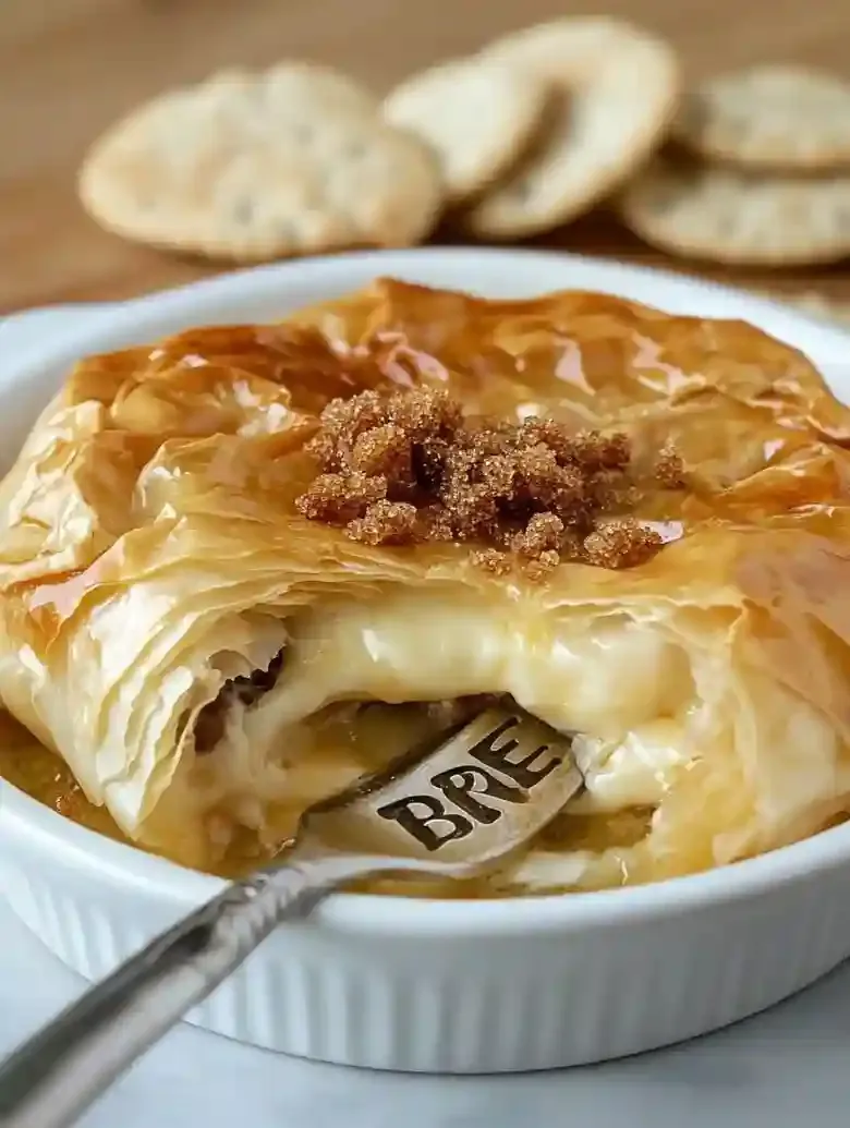 Baked Brie with Phyllo Dough and Apples
