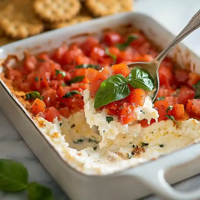 Baked Goat Cheese Bruschetta Dip