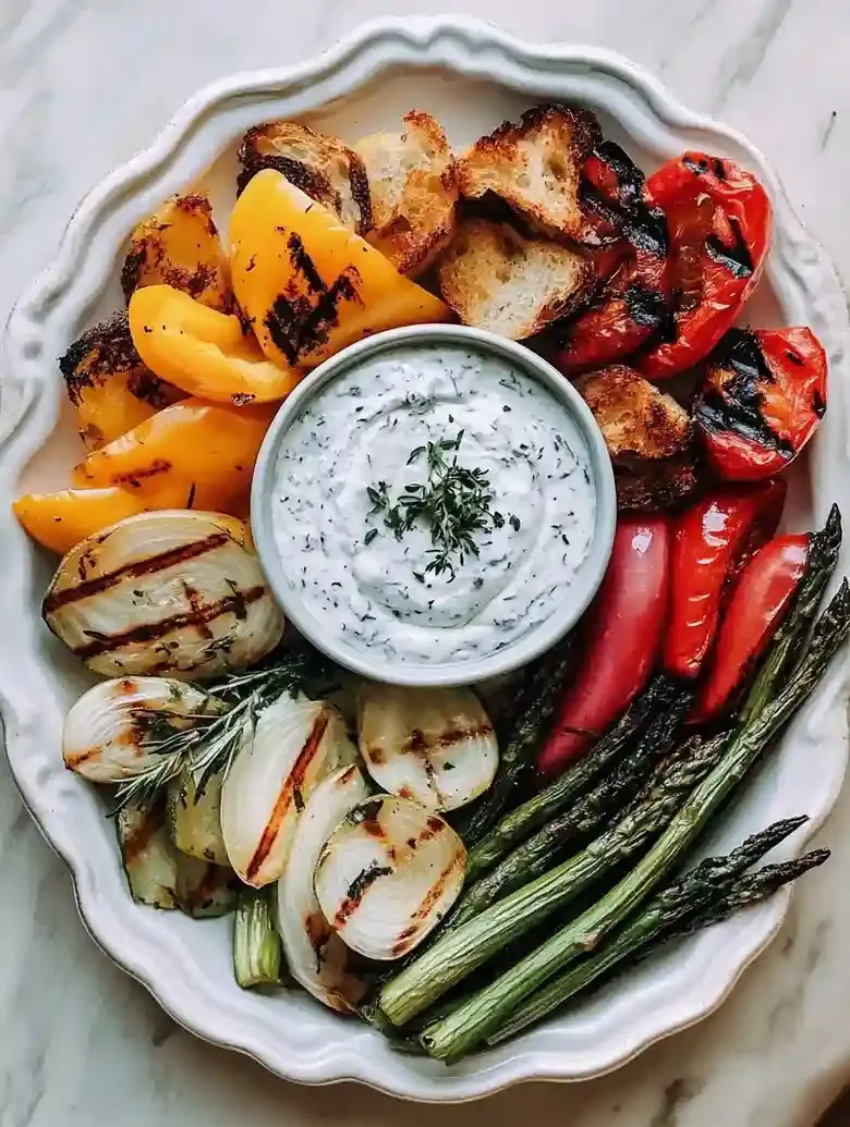 Charred Scallion Dip with Feta Recipe
