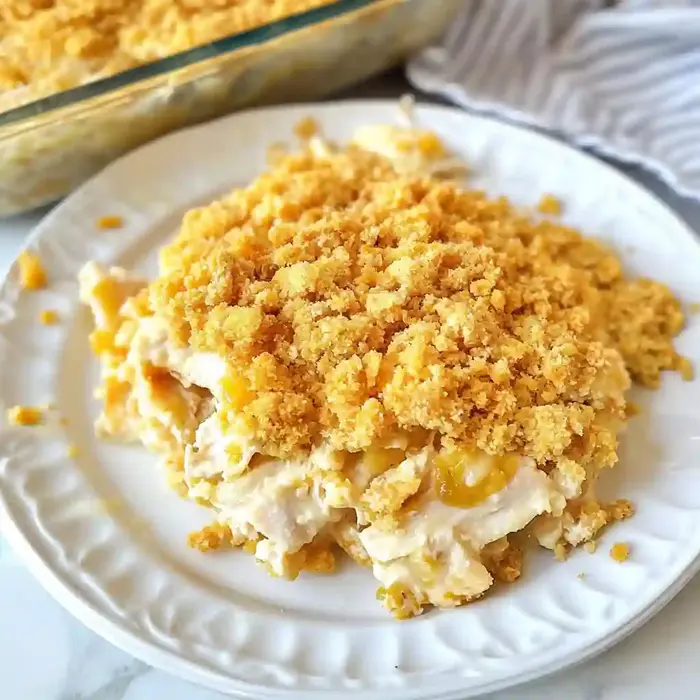 Chicken Casserole with Ritz Crackers