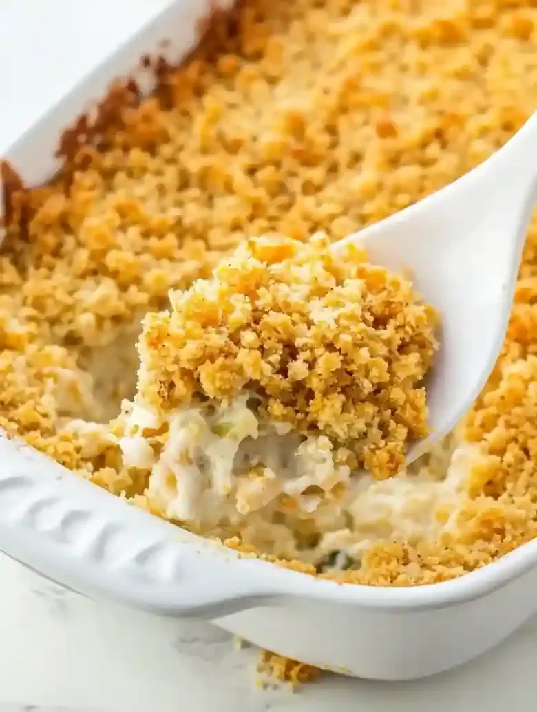 Chicken Casserole with Ritz Crackers