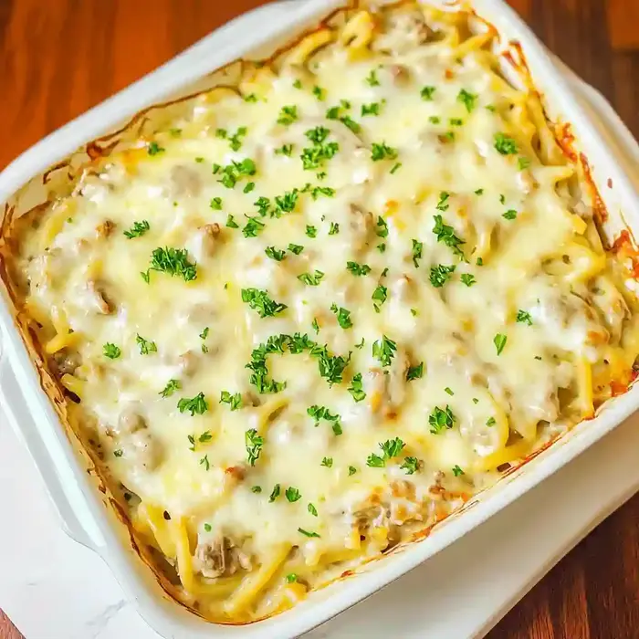 Creamy Chicken Tetrazzini Casserole Recipe