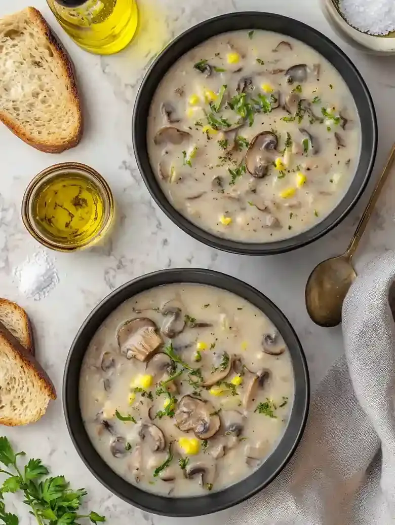 Creamy Leek and Mushroom Soup Recipe