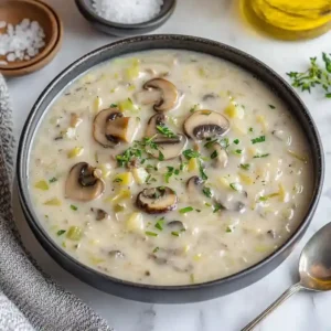 Creamy Leek and Mushroom Soup Recipe