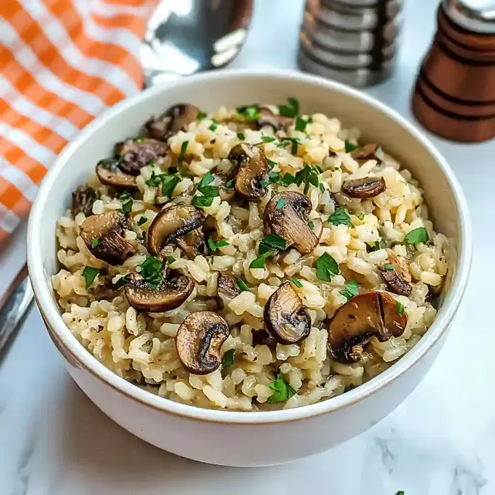 Creamy Mushroom Risotto on the Stovetop