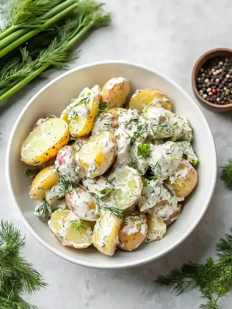 Creamy Potato Salad with Herbs