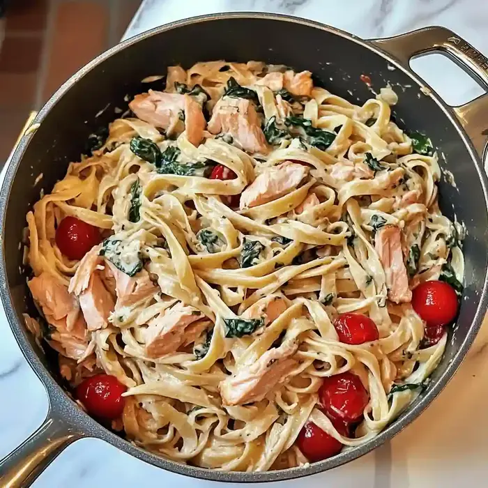 Creamy Salmon Pasta Bake