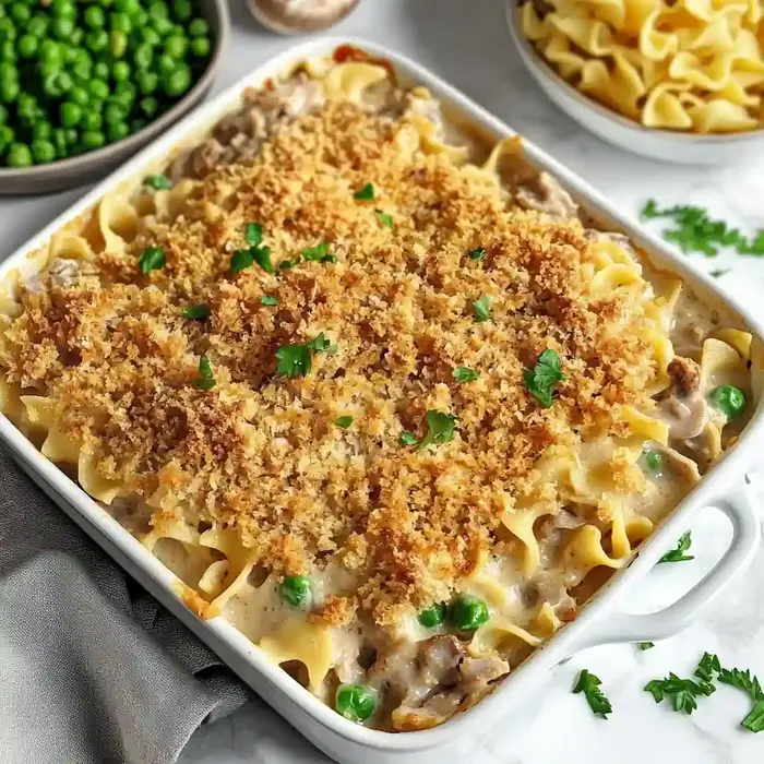 Creamy Tuna Noodle Casserole from Scratch
