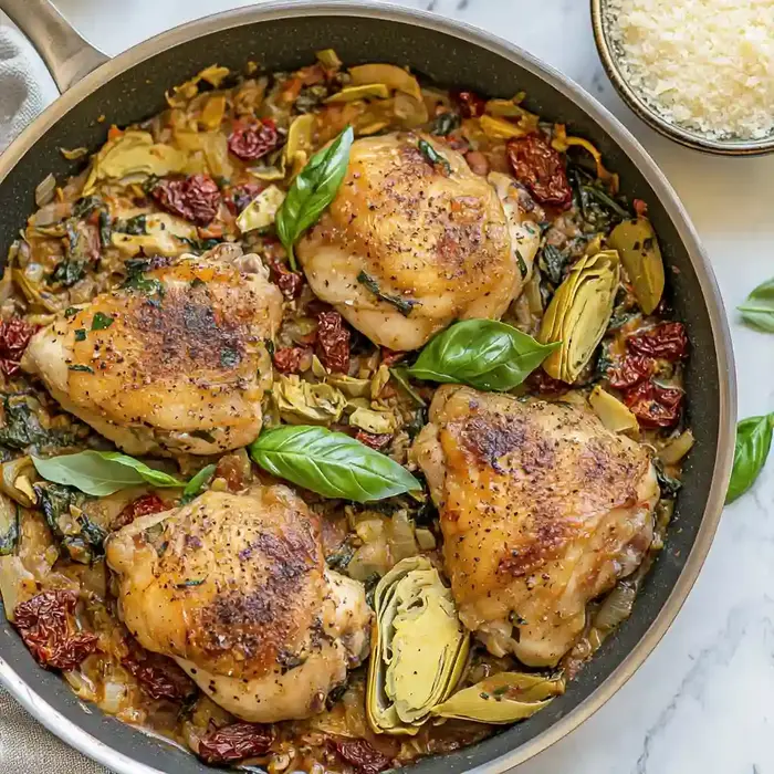 Creamy Tuscan Chicken with Spinach and Tomatoes