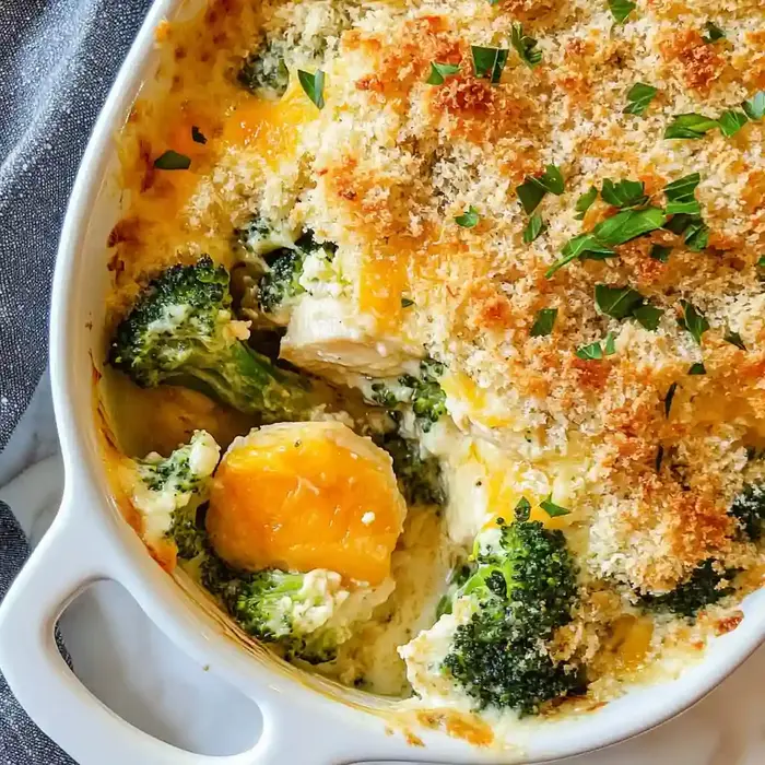 Dump and Bake Chicken Divan Casserole