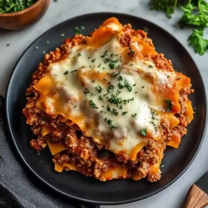 Easy Lasagna Casserole with Ground Beef