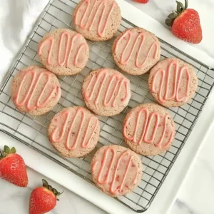 Easy Strawberry Shortbread Cookies Recipe