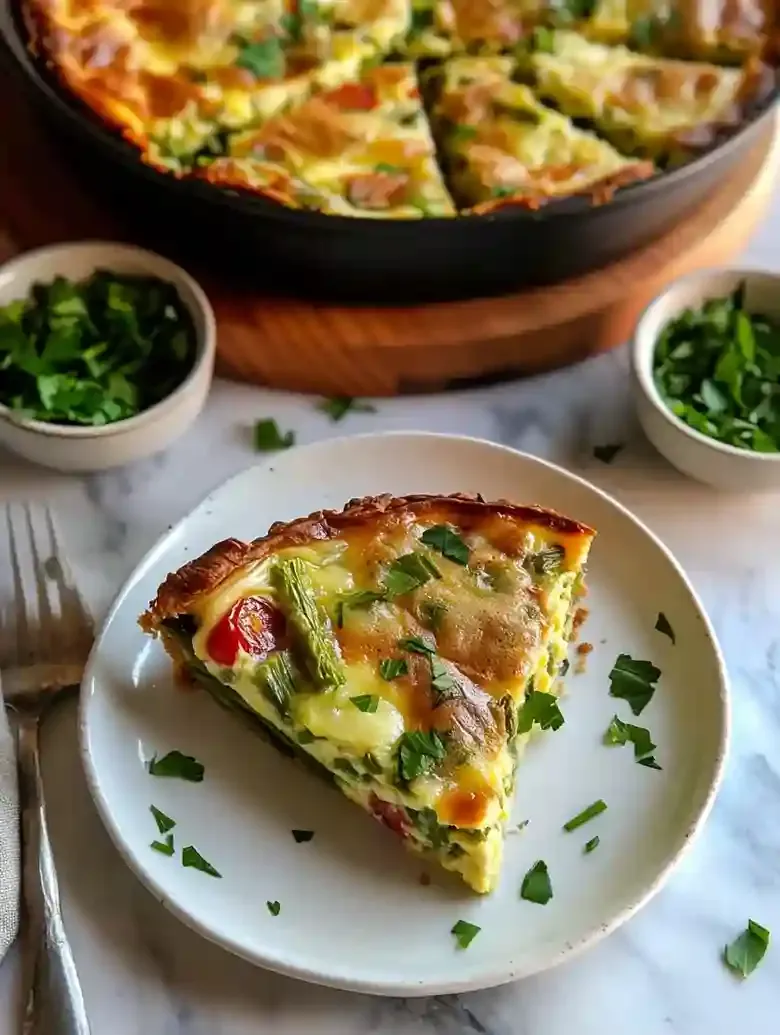 Fully Loaded Spring Vegetable Quiche