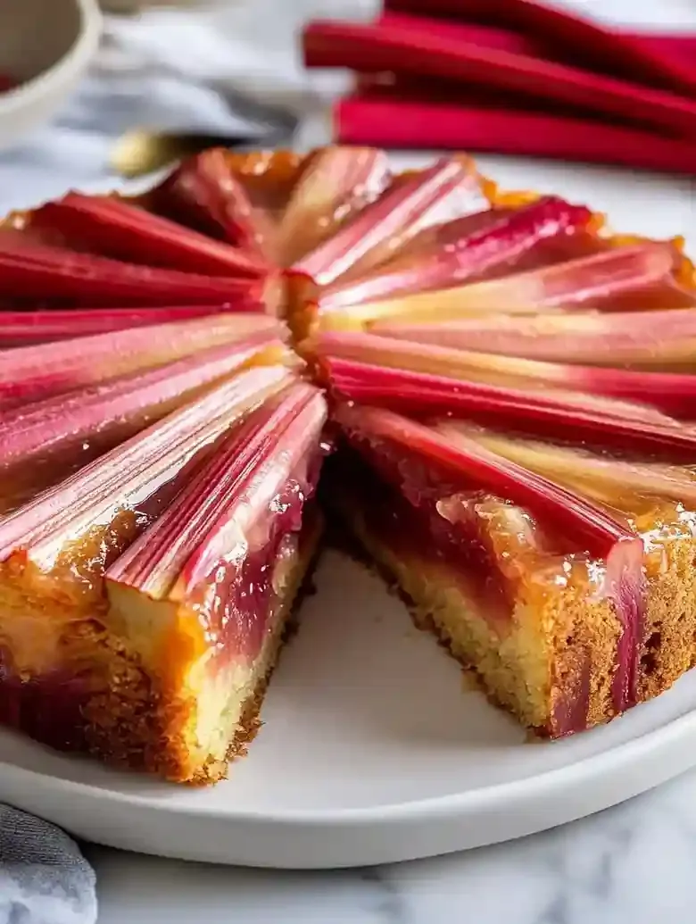 Gluten Free Rhubarb Upside Down Cake
