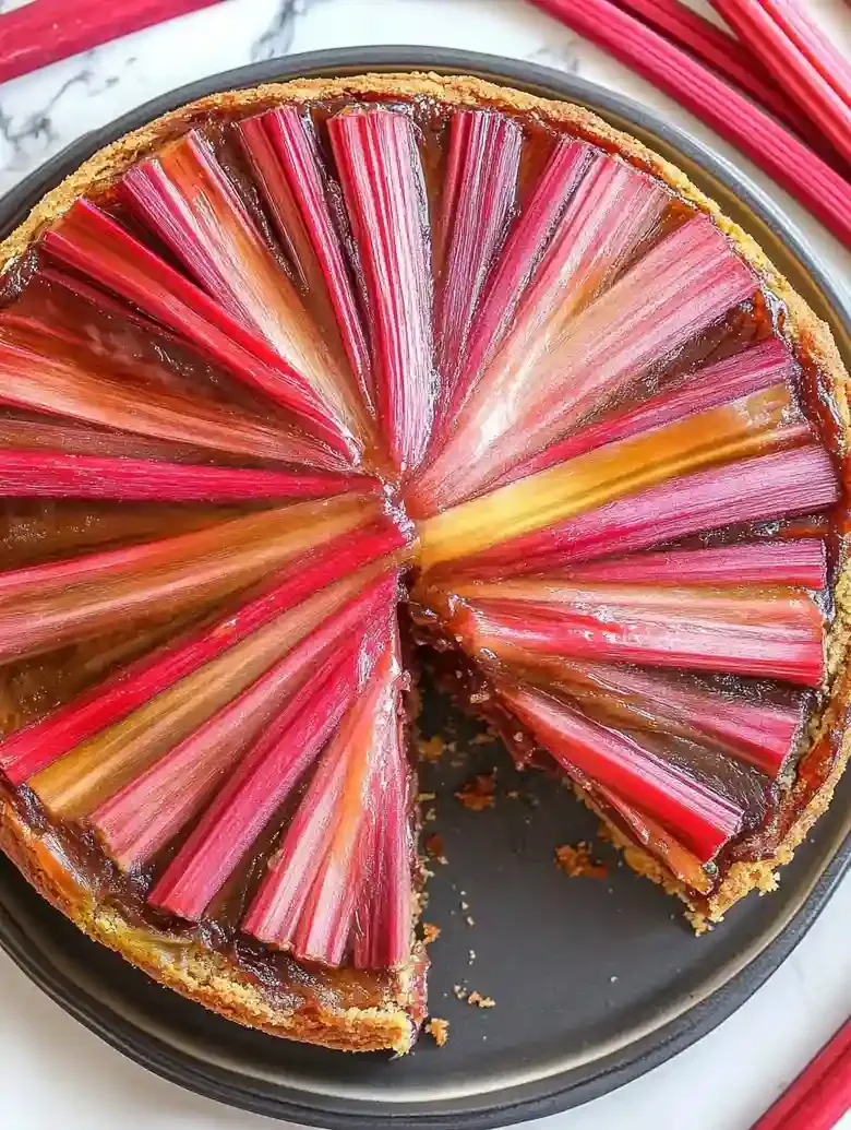 Gluten Free Rhubarb Upside Down Cake