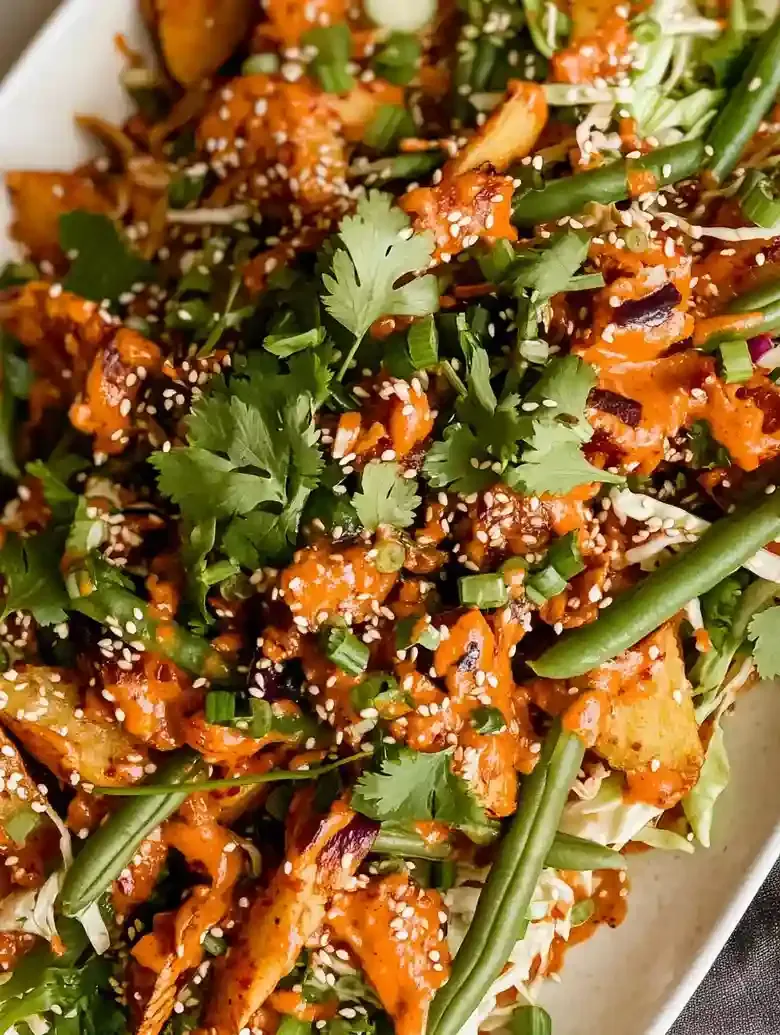 Gochujang Potato Salad with Green Beans