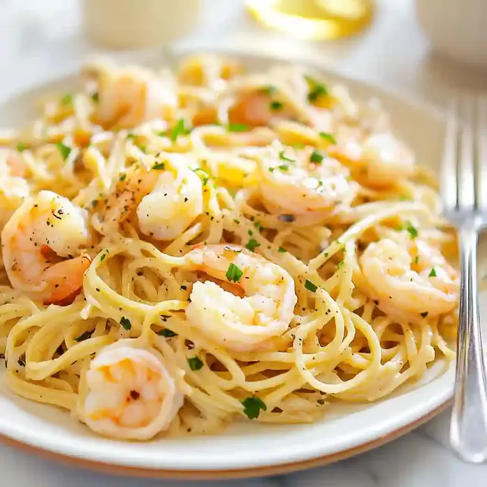 Lemon Garlic Shrimp Pasta
