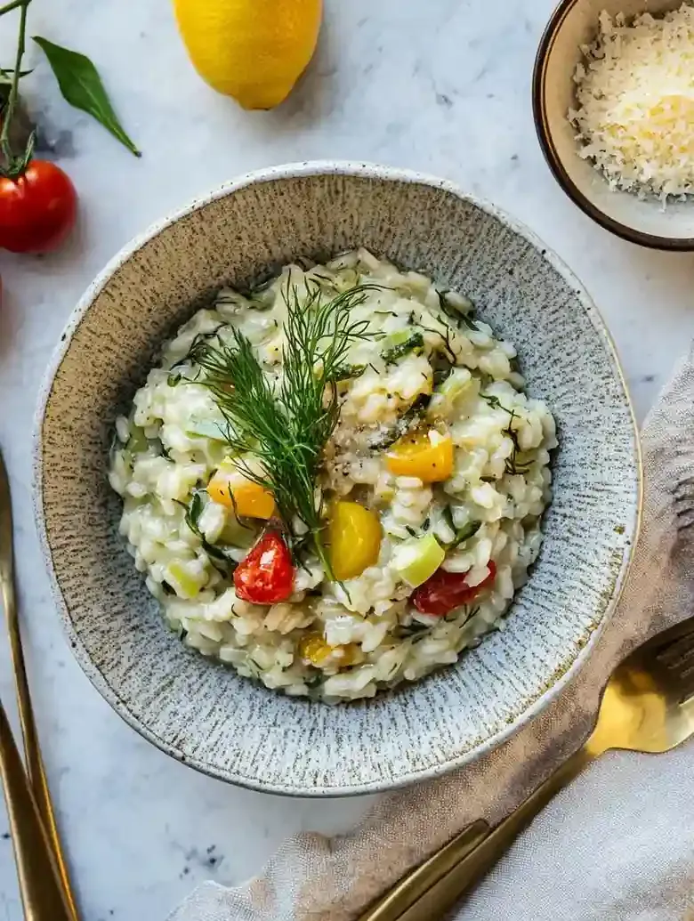 Lemon Leek Risotto with Fresh Herbs