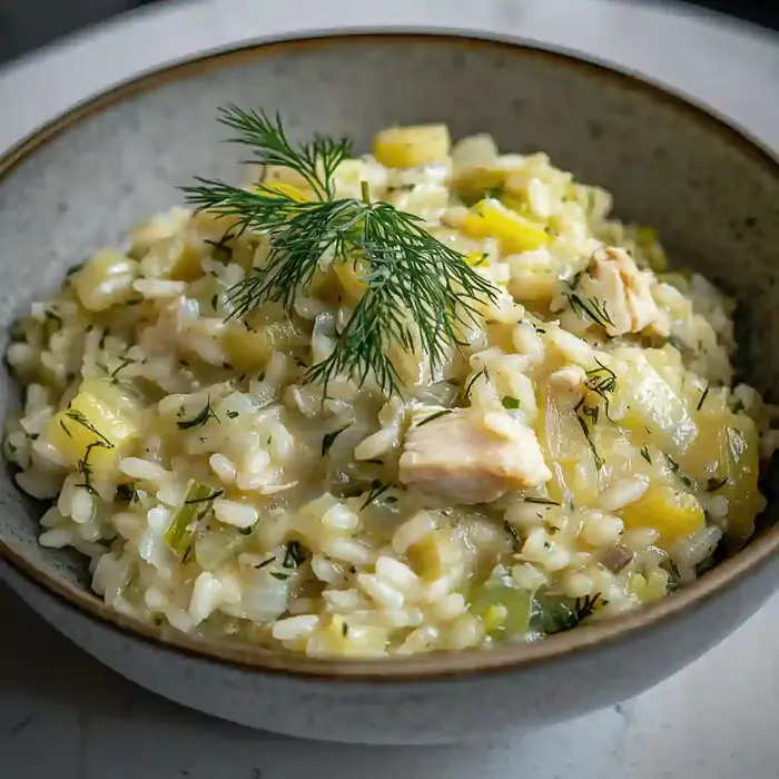 Lemon Leek Risotto with Fresh Herbs