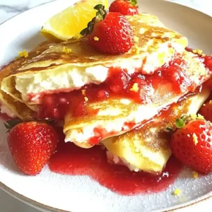 Lemon Strawberry Crepes for Strawberry Desserts