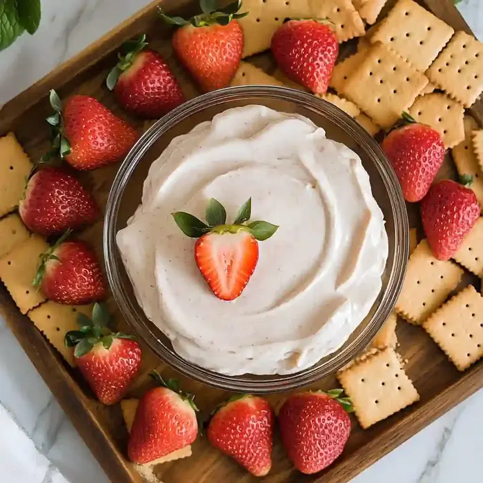 no bake strawberry cheesecake dip dessert
