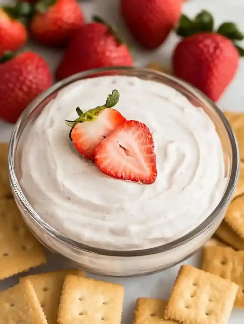 no bake strawberry cheesecake dip dessert