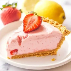 No Bake Strawberry Lemonade Pie Recipe