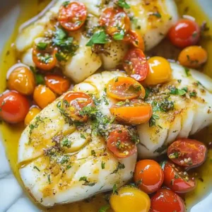 Pan Seared Cod With White Wine Sauce