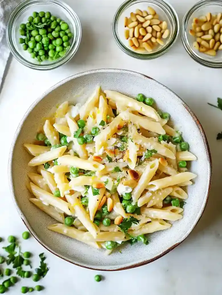 Pasta with Ricotta and Fresh Peas