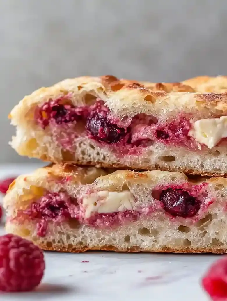 Raspberry Brie Focaccia