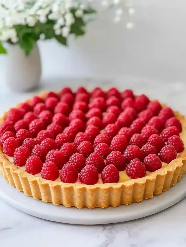 Raspberry Tart with Pastry Cream