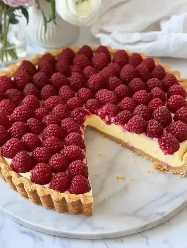 Raspberry Tart with Pastry Cream