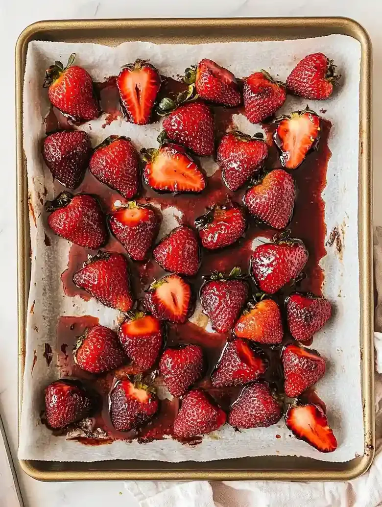 Roasted Balsamic Strawberries Dessert