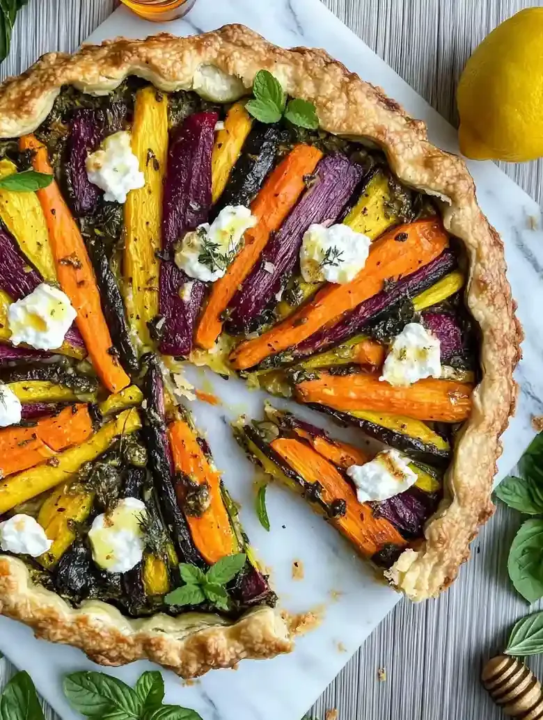 Roasted Vegetable Galette with Goat Cheese