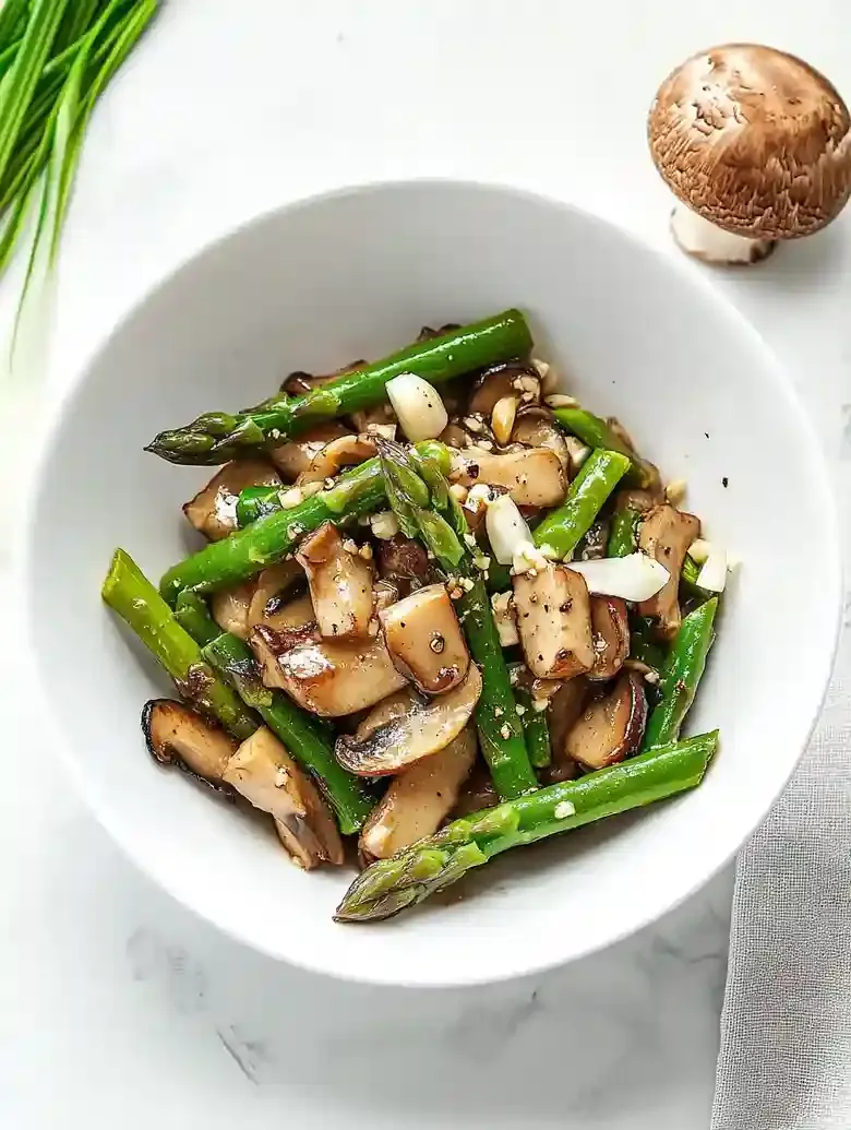 Sautéed Asparagus with Shiitake Mushrooms
