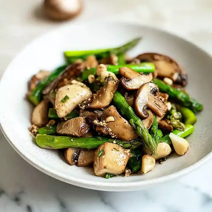 Sautéed Asparagus with Shiitake Mushrooms
