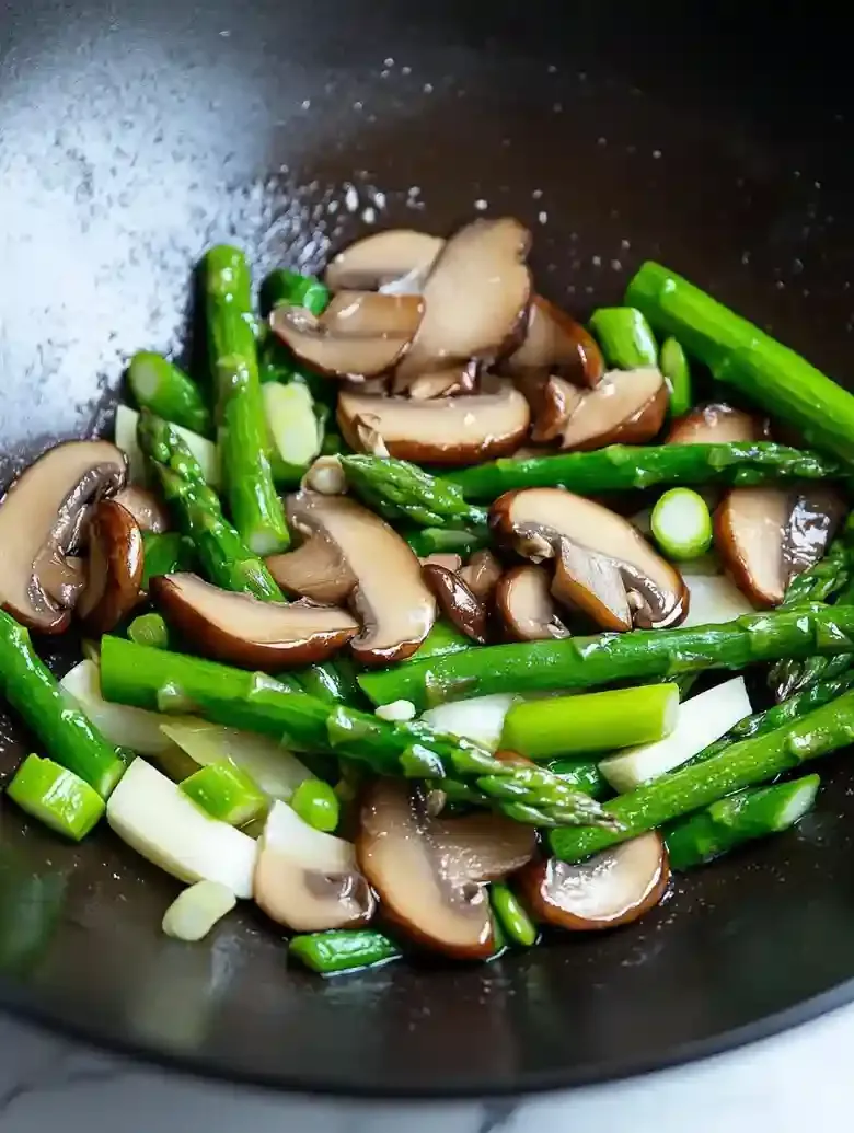 Sautéed Asparagus with Shiitake Mushrooms
