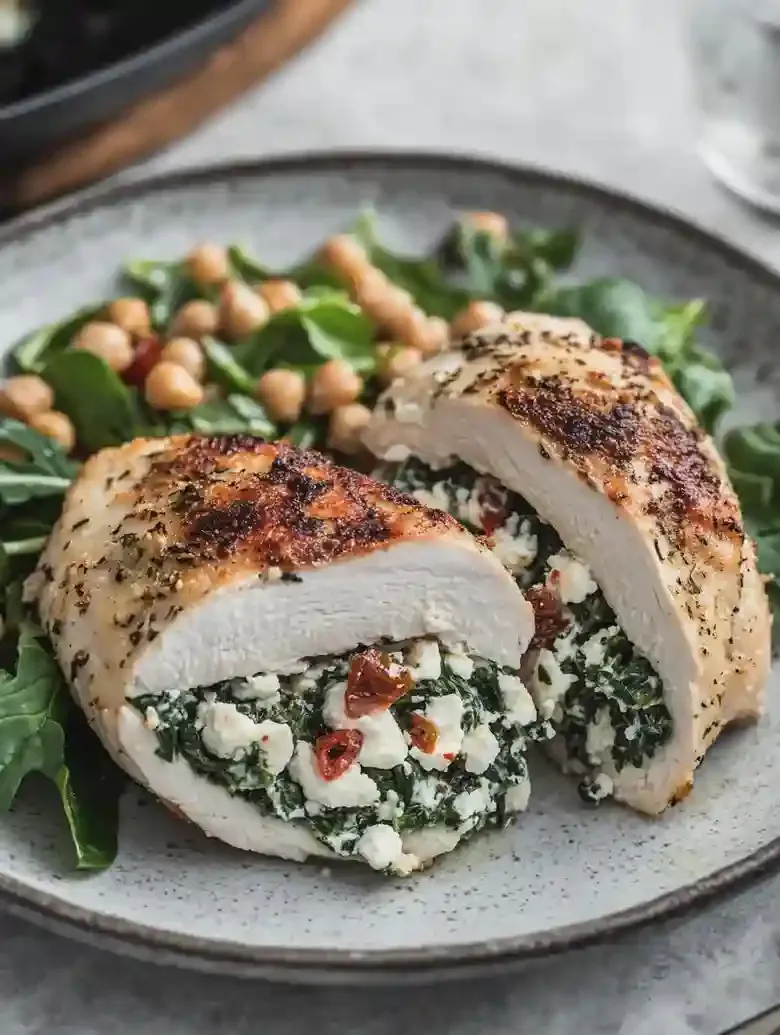 Spinach Feta Stuffed Chicken Breasts