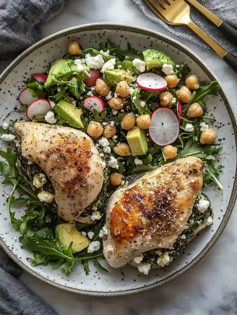 Spinach Feta Stuffed Chicken Breasts